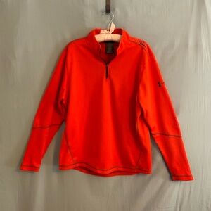 Under Armour Men's Red Orange Quarter-Zip Top